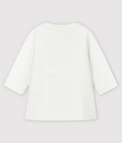 Petit Bateau Jacken, Anoraks*Baby-Festtagsjacke aus Cotton-Rich-Material für Mädchen weiss MARSHMALLOW