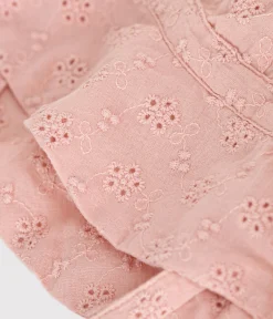 Petit Bateau Accessoires, Sonnenhüte, Caps*Baby-Fischerhut mit englischer Stickerei rosa SALINE