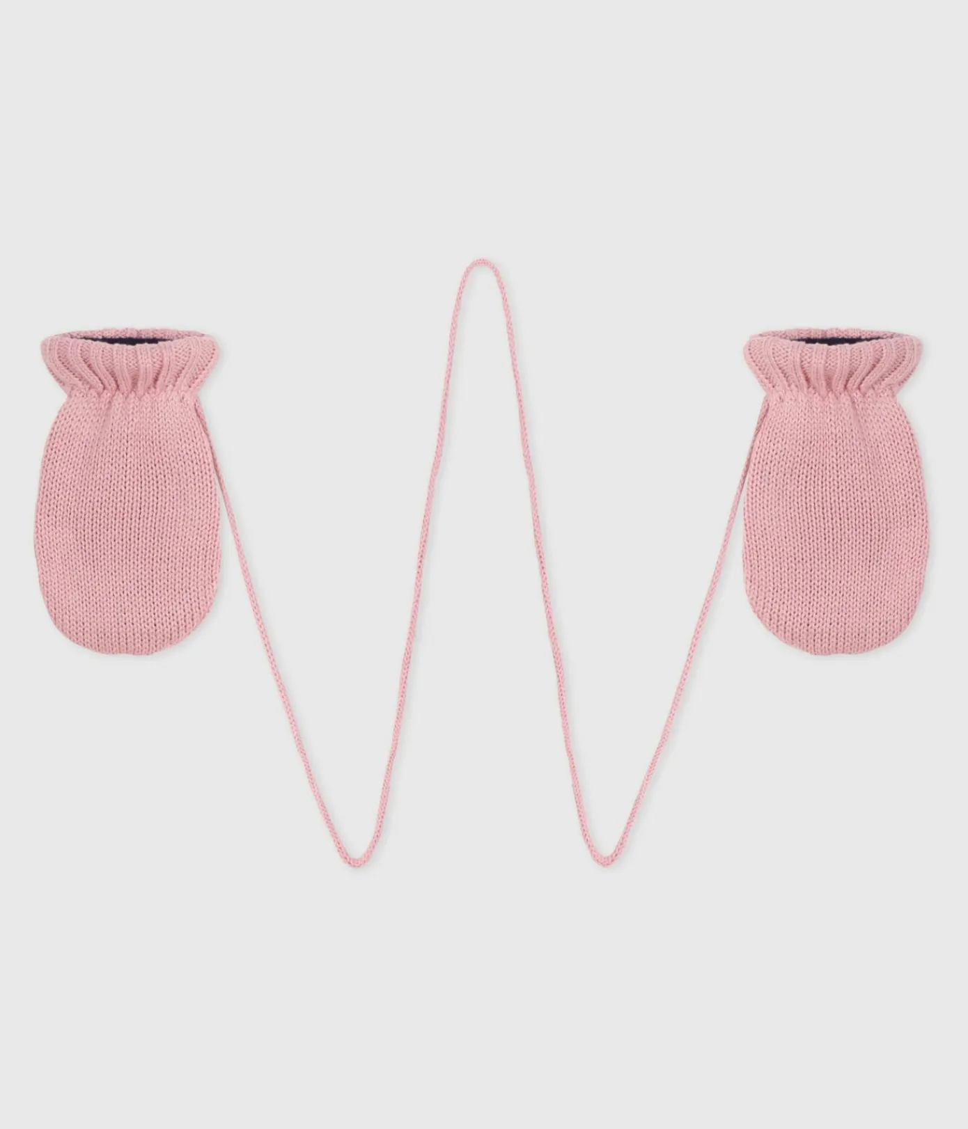 Petit Bateau Accessoires, Sonnenhüte, Caps*Baby-Fäustlinge aus Strick mit Fleece-Futter rosa CHARME