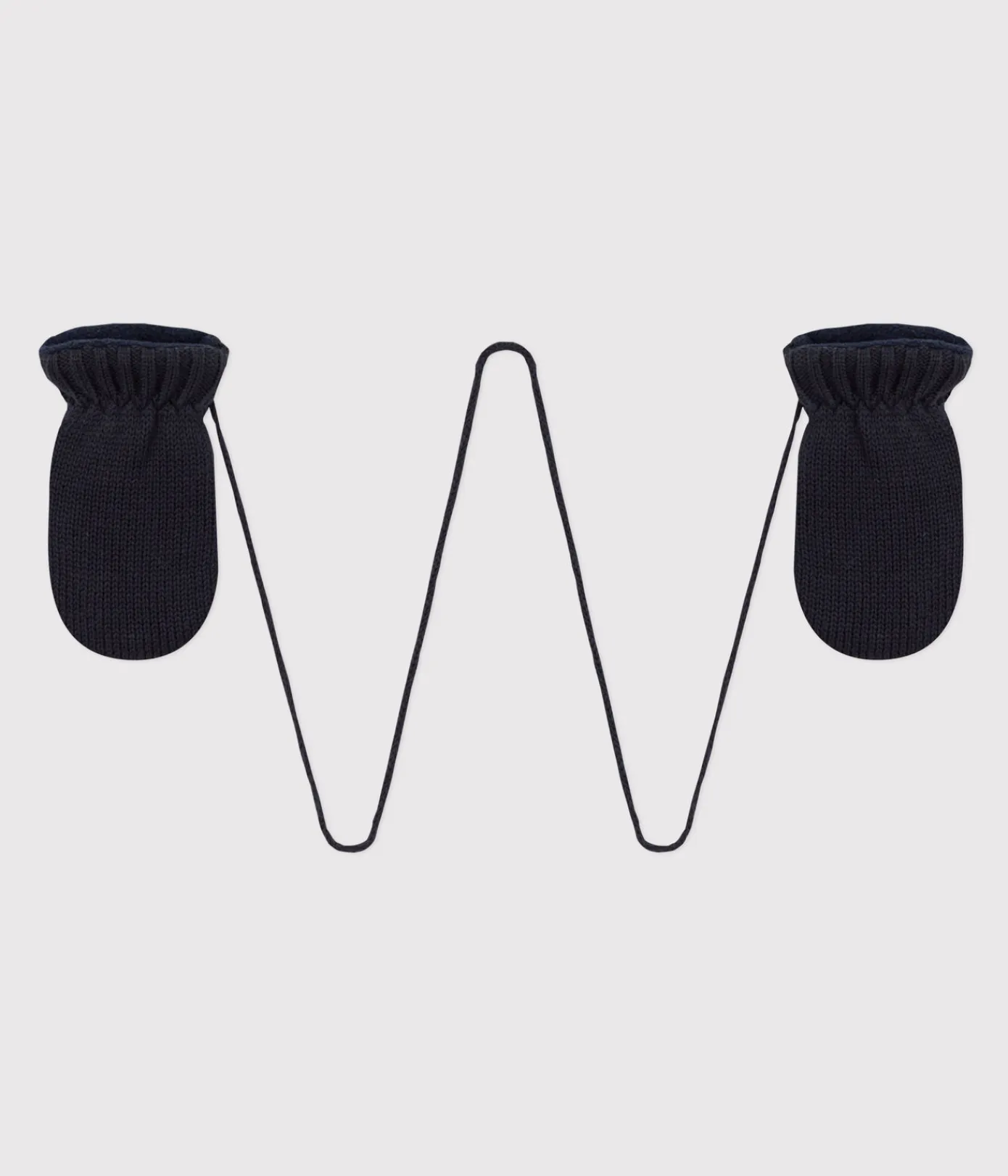 Petit Bateau Accessoires, Sonnenhüte, Caps*Baby-Fäustlinge aus Strick mit Fleece-Futter blau SMOKING