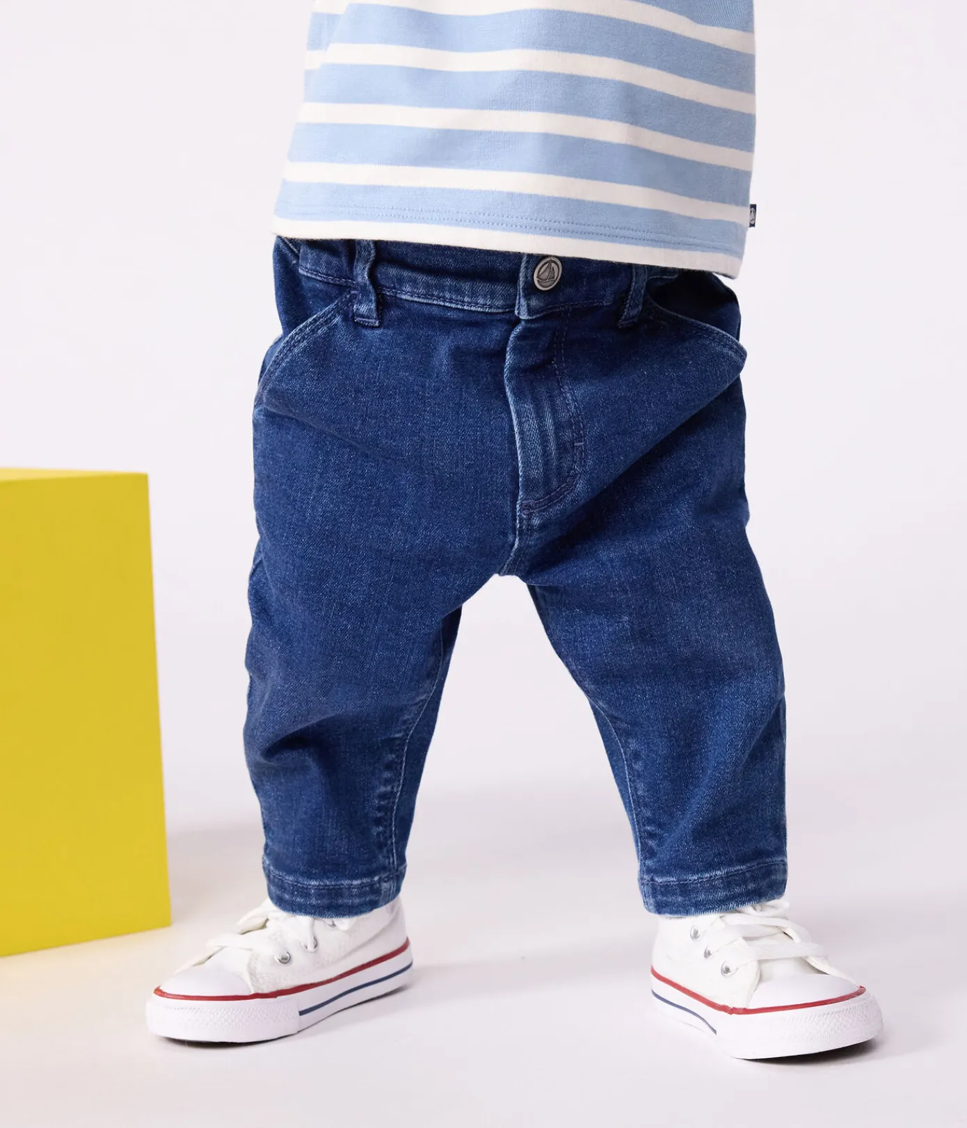 Petit Bateau Shorts, Hosen, Leggings*Baby-Hose aus Denim blau DENIM MOYEN