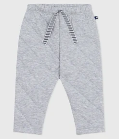 Petit Bateau Shorts, Hosen, Leggings*Baby-Hose aus einfarbigem festen Baumwollstoff grau FUMEE CHINE