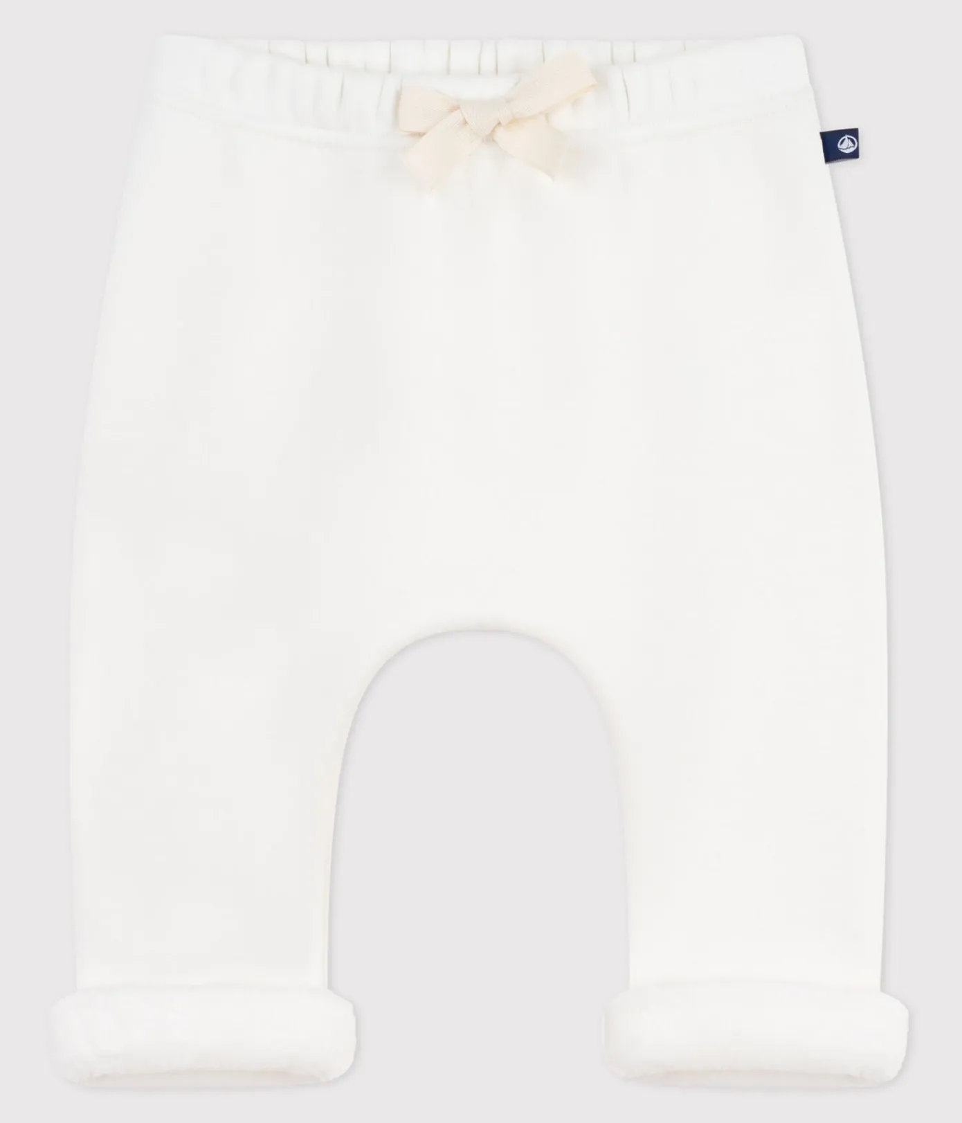 Petit Bateau Shorts, Hosen, Leggings*Baby-Hose aus einfarbigem Molton, weich und warm naturfarben MILK
