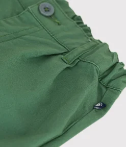 Petit Bateau Shorts, Hosen, Leggings*Baby-Hose aus Serge grün PALMERAIE