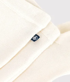 Petit Bateau Shorts, Hosen, Leggings|Newborn*Baby-Hose aus Woll- und Baumwollstrick weiss MARSHMALLOW