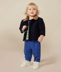 Petit Bateau Jacken, Anoraks*Baby-Jacke aus Wollstoff blau SMOKING