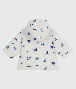 Petit Bateau Jacken, Anoraks*Baby-Kapuzenmantel aus wattiertem Popeline mit Beerenmuster CO2/ MULTICO