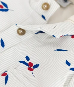 Petit Bateau Jacken, Anoraks*Baby-Kapuzenmantel aus wattiertem Popeline mit Beerenmuster CO2/ MULTICO