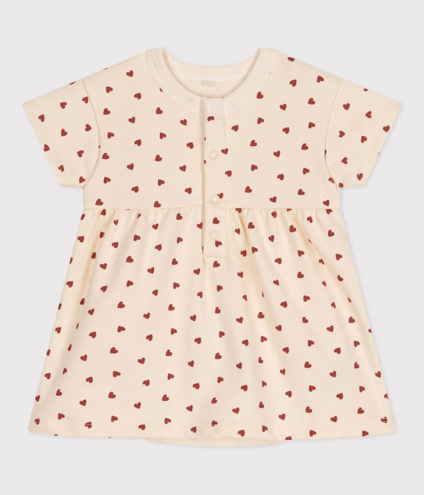 Petit Bateau Kleider|Newborn*Babykleid aus leichtem Molton mit Body AVALANCHE/ FAMEUX