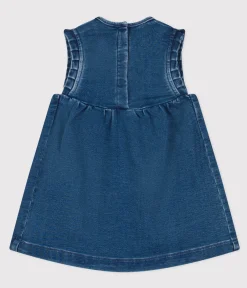 Petit Bateau Kleider*Babykleid aus umweltverträglichem Denim blau BLEU DELAVE