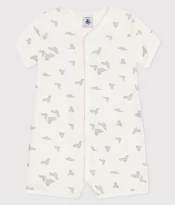 Petit Bateau Schlafanzüge, Strampler|Sets, Overalls & Latzhosen*Baby-Kurzoverall aus Baumwolle mit Seehund weiss MARSHMALLOW/weiss MULTICO