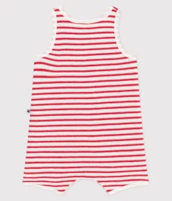 Petit Bateau Schlafanzüge, Strampler|Sets, Overalls & Latzhosen*Baby-Kurzoverall aus Baumwolle mit Streifen ROT MARSHMALLOW/ SPI