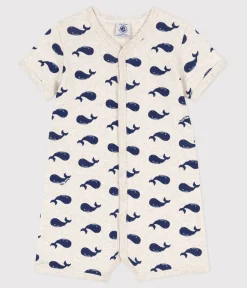 Petit Bateau Schlafanzüge, Strampler|Sets, Overalls & Latzhosen*Baby-Kurzoverall aus Baumwolle mit Walmotiv beige MONTELIMAR/blau MEDIEVAL
