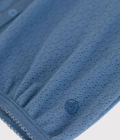 Petit Bateau Schlafanzüge, Strampler|Sets, Overalls & Latzhosen*Baby-Kurzoverall aus Baumwolle im Ajour-Stil blau BEACH