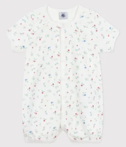 Petit Bateau Schlafanzüge, Strampler|Sets, Overalls & Latzhosen*Baby-Kurzoverall aus Baumwolle mit Frucht-Motiv weiss MARSHMALLOW/weiss MULTICO