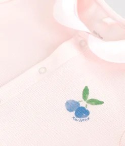 Petit Bateau Sets, Overalls & Latzhosen|Newborn*Baby-Kurzoverall aus Baumwolle mit Bubikragen rosa FLEUR
