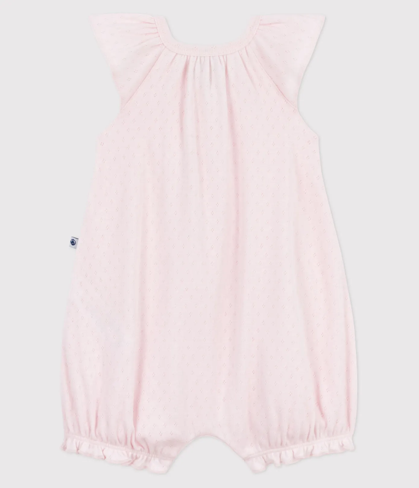 Petit Bateau Schlafanzüge, Strampler|Sets, Overalls & Latzhosen*Baby-Kurzoverall aus einfarbiger Baumwolle rosa FLEUR