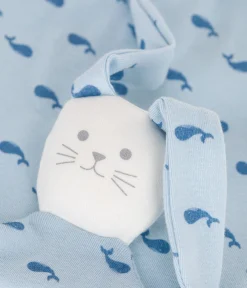 Petit Bateau Kuscheltiere|Newborn*Baby-Kuscheltier aus bedruckter Baumwolle blau TOUDOU/ ALASKA