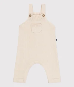 Petit Bateau Sets, Overalls & Latzhosen|Newborn*Baby-Latzhose aus Woll- und Baumwollstrick naturfarben AVALANCHE