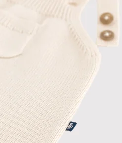 Petit Bateau Sets, Overalls & Latzhosen|Newborn*Baby-Latzhose aus Woll- und Baumwollstrick naturfarben AVALANCHE
