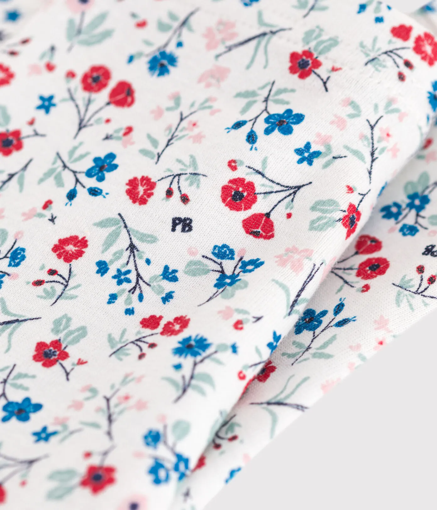 Petit Bateau Shorts, Hosen, Leggings*Baby-Leggings aus Baumwolle mit Blumenmuster weiss MARSHMALLOW/weiss MULTICO