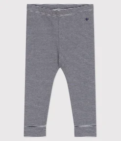 Petit Bateau Shorts, Hosen, Leggings*Baby-Leggings aus Baumwolle mit Ringelstreifen blau SMOKING/weiss MARSHMALLOW