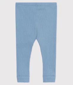 Petit Bateau Shorts, Hosen, Leggings*Baby-Leggings aus einfarbiger Baumwolle ADRIATIC