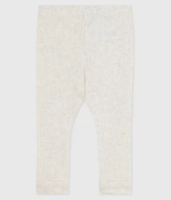 Petit Bateau Shorts, Hosen, Leggings*Baby-Leggings aus einfarbiger Baumwolle beige MONTELIMAR CHINE