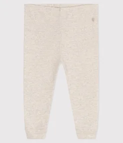 Petit Bateau Shorts, Hosen, Leggings*Baby-Leggings aus einfarbiger Baumwolle beige MONTELIMAR CHINE