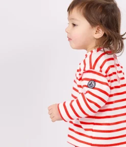 Petit Bateau Pullover, Cardigans*Baby-Matrosenoberteil aus dicker Baumwolle rosa FLEUR/ SPICY