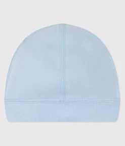 Petit Bateau Accessoires, Sonnenhüte, Caps|Newborn*Baby-Mütze aus einfarbiger Baumwolle blau TOUDOU