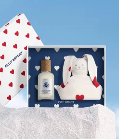 Petit Bateau Das Parfum Für Babys|Das Parfüm Für Erwachsene*Babyparfüm-Geschenkbox 50 ml & Herztröster blau Floral Citrus Musc