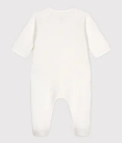 Petit Bateau Schlafanzüge, Strampler|Newborn*Baby-Schlafanzug mit Herz-Print weiss MARSHMALLOW