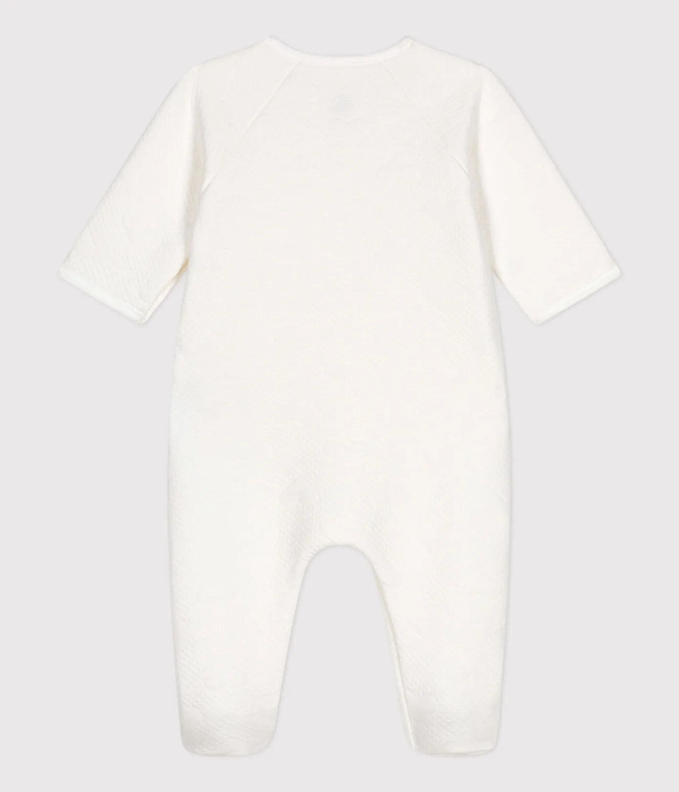 Petit Bateau Schlafanzüge, Strampler|Newborn*Baby-Schlafanzug mit Herz-Print weiss MARSHMALLOW