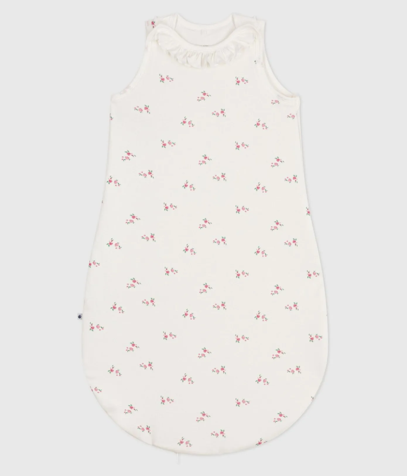 Petit Bateau Schlafsäcke, Decken|Newborn*Babyschlafsack aus Baumwolle mit Blumenmotiv TOG-Wert 1,5 weiss MARSHMALLOW/weiss MULTICO