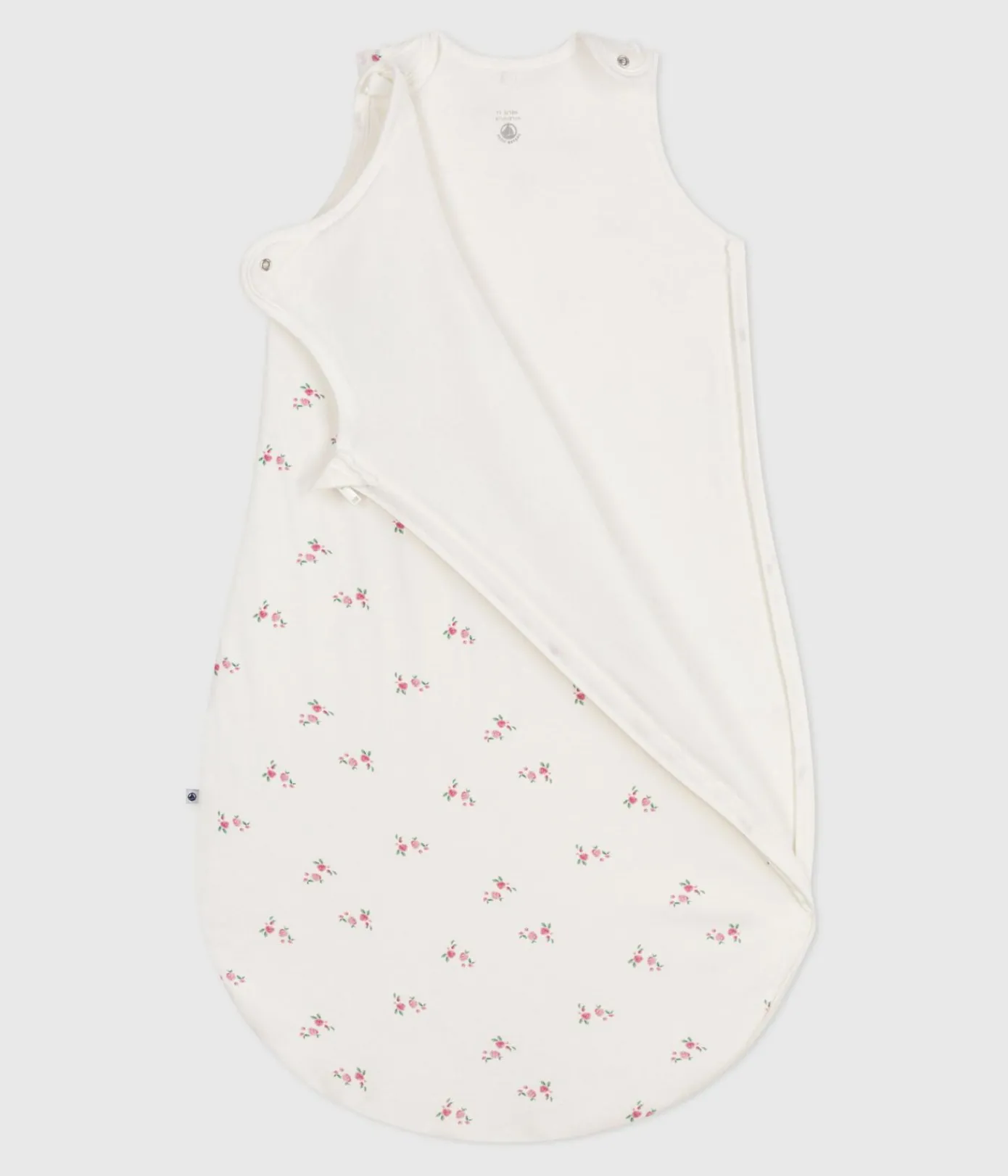 Petit Bateau Schlafsäcke, Decken|Newborn*Babyschlafsack aus Baumwolle mit Blumenmotiv TOG-Wert 1,5 weiss MARSHMALLOW/weiss MULTICO