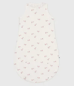Petit Bateau Schlafsäcke, Decken|Newborn*Babyschlafsack aus Baumwolle mit Blumenmotiv TOG-Wert 1,5 weiss MARSHMALLOW/weiss MULTICO