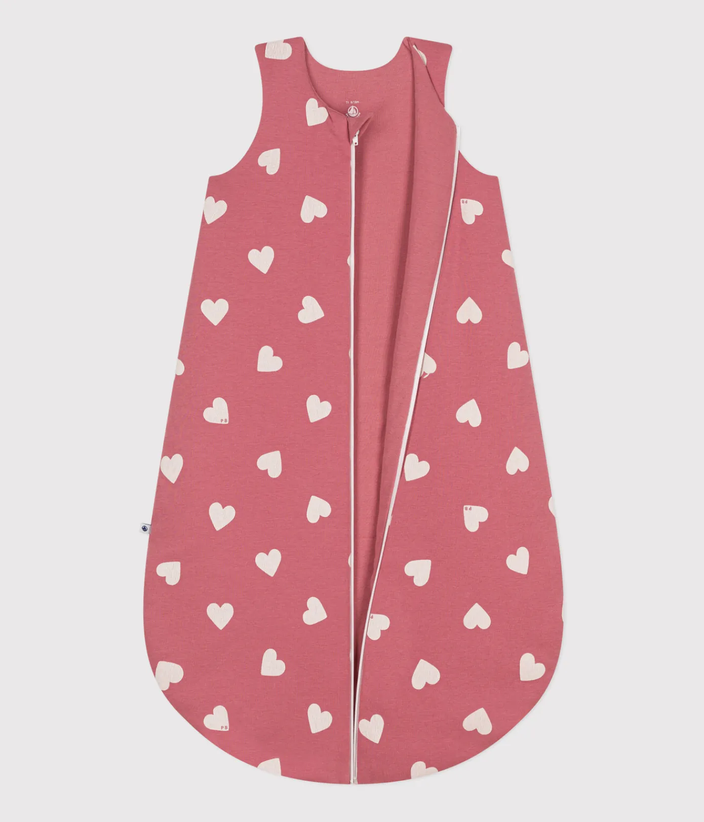 Petit Bateau Schlafsäcke, Decken|Newborn*Baby-Schlafsack aus Baumwolle TOG-Wert-Wert 2,5 rosa ROSEWOOD/ AVALANCHE