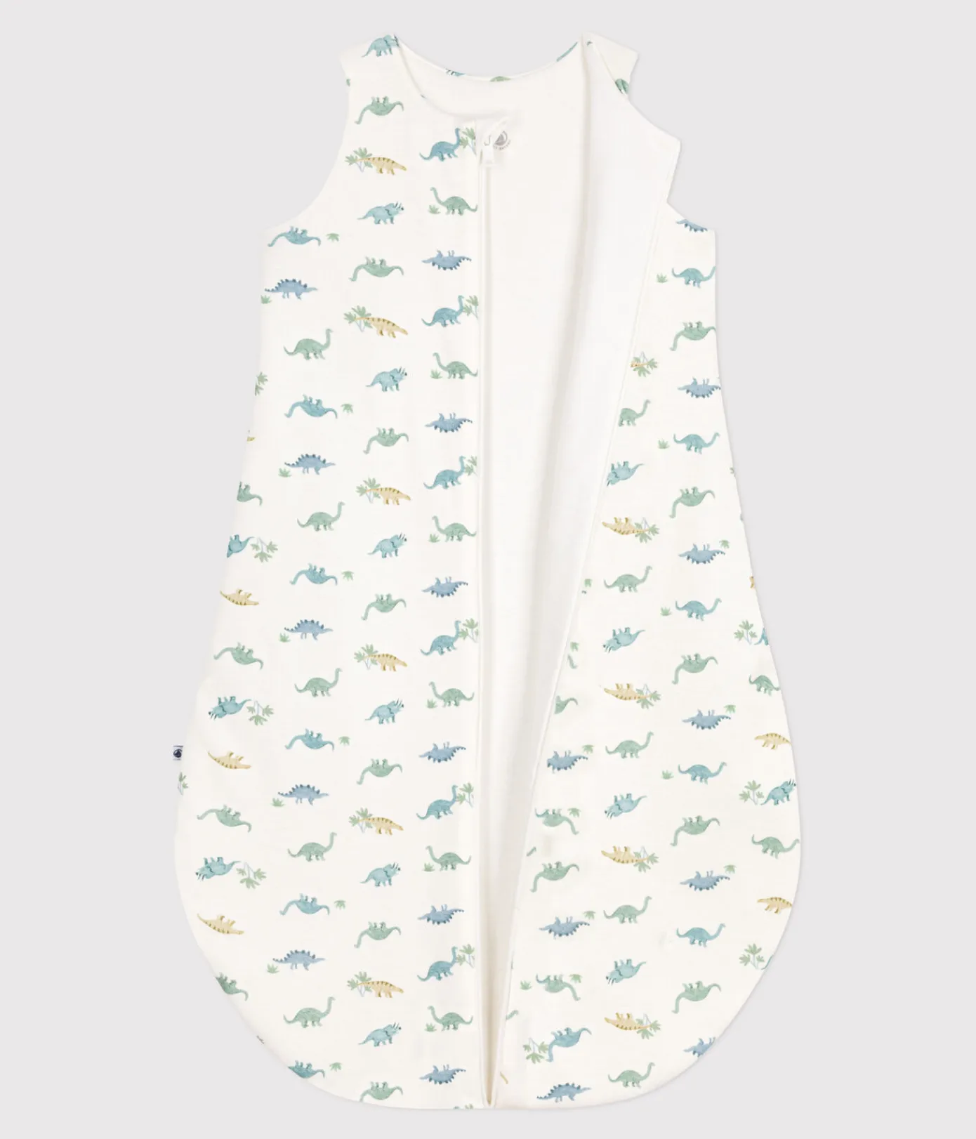 Petit Bateau Schlafsäcke, Decken|Newborn*Babyschlafsack aus Baumwolle mit Dinos TOG-Wert 2 weiss MARSHMALLOW/weiss MULTICO