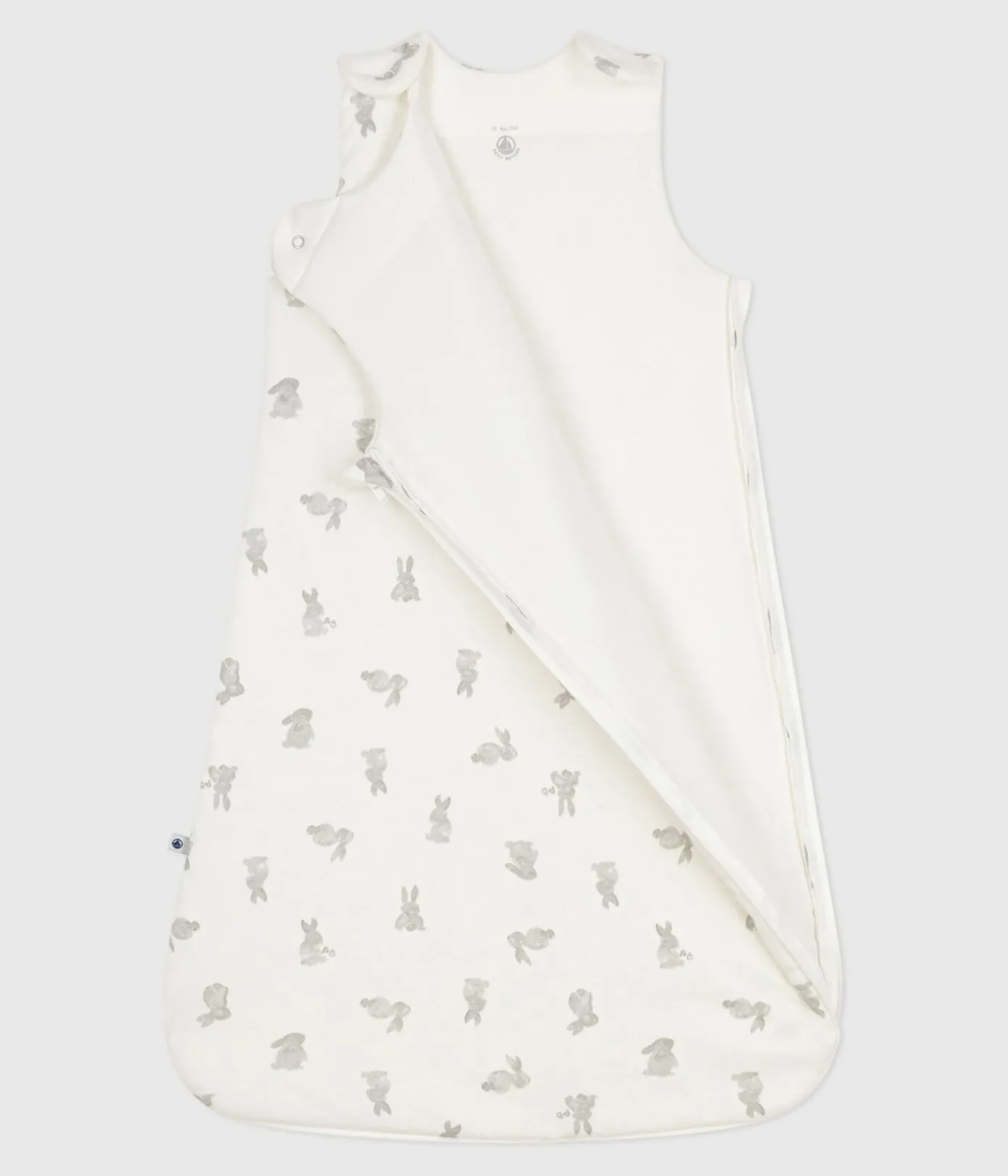 Petit Bateau Schlafsäcke, Decken|Newborn*Baby-Schlafsack aus Baumwolle TOG-Wert 2 weiss MARSHMALLOW/grau GRIS