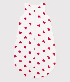 Petit Bateau Schlafsäcke, Decken|Newborn*Babyschlafsack aus Baumwolle mit Herzmotiv TOG-Wert 1 weiss MARSHMALLOW/ROT TERKUIT