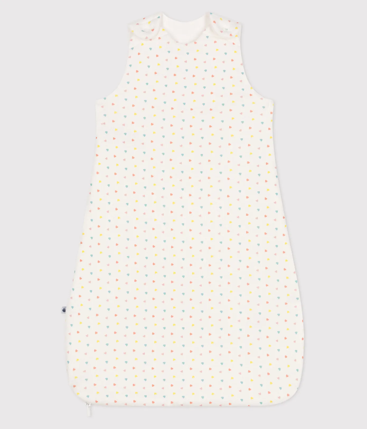 Petit Bateau Schlafsäcke, Decken|Newborn*Babyschlafsack aus bedruckter Baumwolle, TOG 1,5 weiss MARSHMALLOW/weiss MULTICO