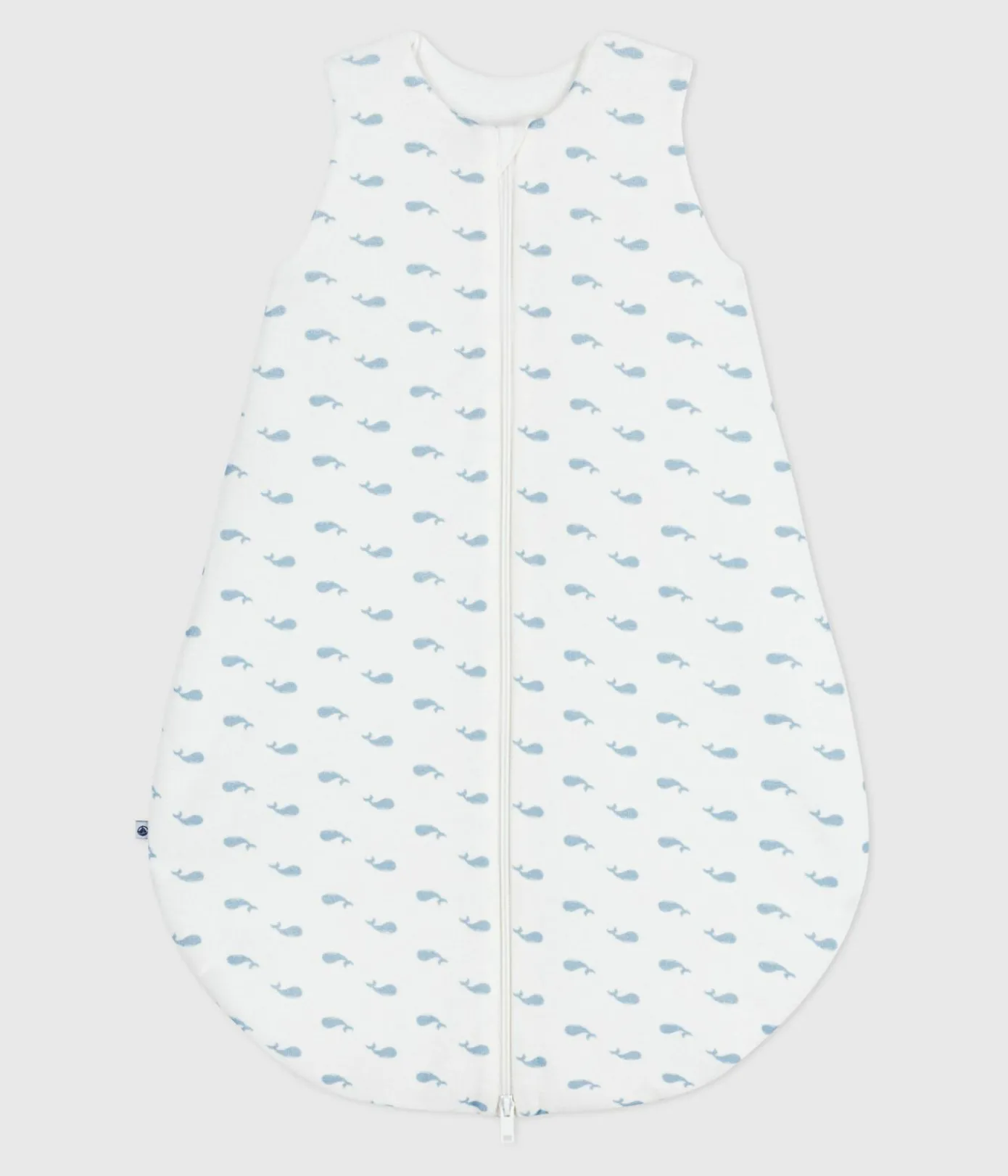 Petit Bateau Schlafsäcke, Decken|Newborn*Baby-Schlafsack aus Nicki mit Walmotiv TOG-Wert 3 MARSHMALLOW/ ADRIATIC