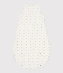 Petit Bateau Schlafsäcke, Decken|Newborn*Baby-Schlafsack aus Nicki mit Walmotiv TOG-Wert 3 weiss MARSHMALLOW/ HERBIER