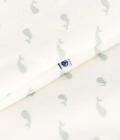 Petit Bateau Schlafsäcke, Decken|Newborn*Baby-Schlafsack aus Nicki mit Walmotiv TOG-Wert 3 weiss MARSHMALLOW/ HERBIER