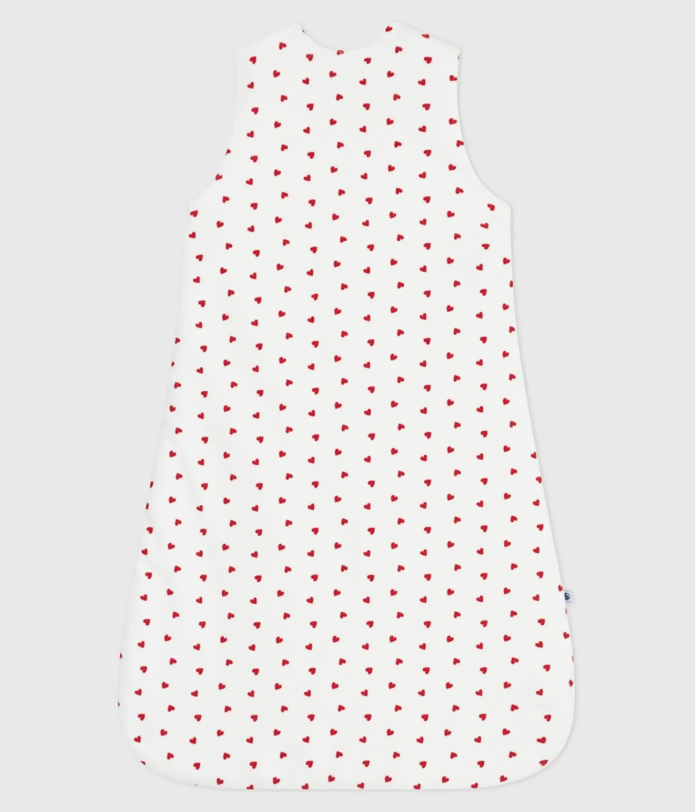 Petit Bateau Schlafsäcke, Decken|Newborn*Baby-Schlafsack aus Nicki mit Herzmotiv TOG-Wert 3 weiss MARSHMALLOW/ROT TERKUIT
