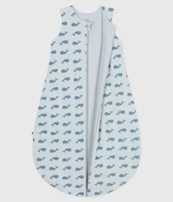Petit Bateau Schlafsäcke, Decken|Newborn*Baby-Schlafsack aus Nicki mit Walmotiv TOG-Wert 3 CO2/ ADRIATIC