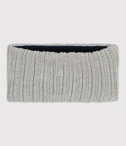 Petit Bateau Accessoires, Sonnenhüte, Caps*Baby-Schlauchschal aus Strick mit Fleece-Futter grau CHATON CHINE