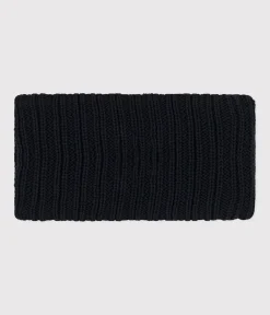 Petit Bateau Accessoires, Sonnenhüte, Caps*Baby-Schlauchschal aus Strick mit Fleece-Futter blau SMOKING
