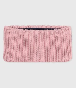 Petit Bateau Accessoires, Sonnenhüte, Caps*Baby-Schlauchschal aus Strick mit Fleece-Futter rosa CHARME